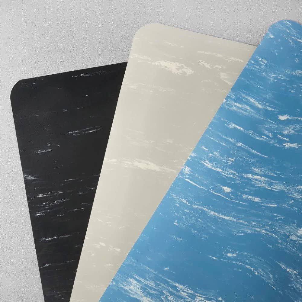 Consolidated Plastics Anti-Fatigue Marble Floor Mat, Commercial Grade Standing Support for Leg & Back Pain, Thick Heavy-Duty Rubber Made in USA (Gray, 3' x 5')