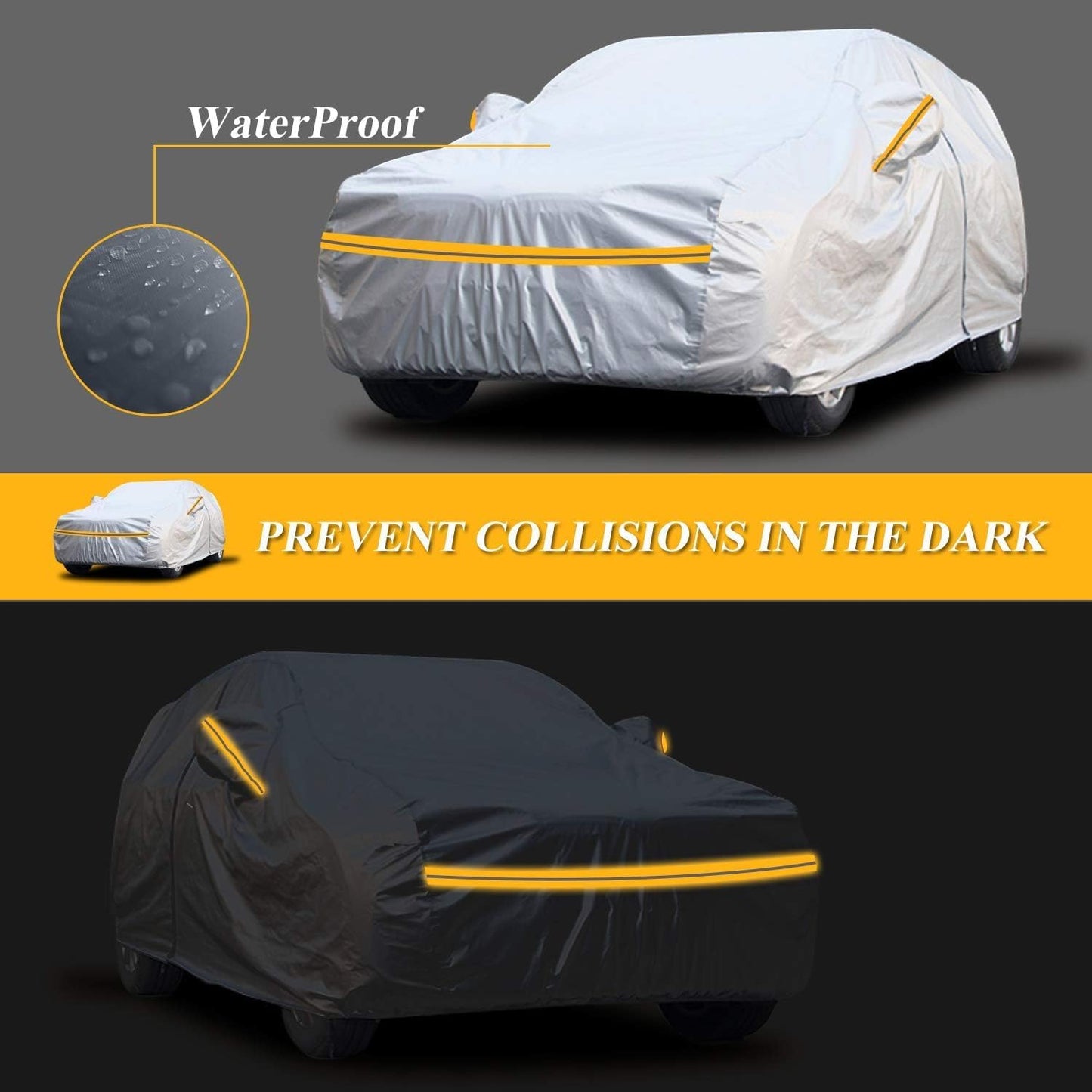 Autsop SUV Car Cover Waterproof All Weather,12-Layer Car Covers for Automobiles Outdoor Heavy Duty Full Exterior Covers for SUV(188-192 Inch)