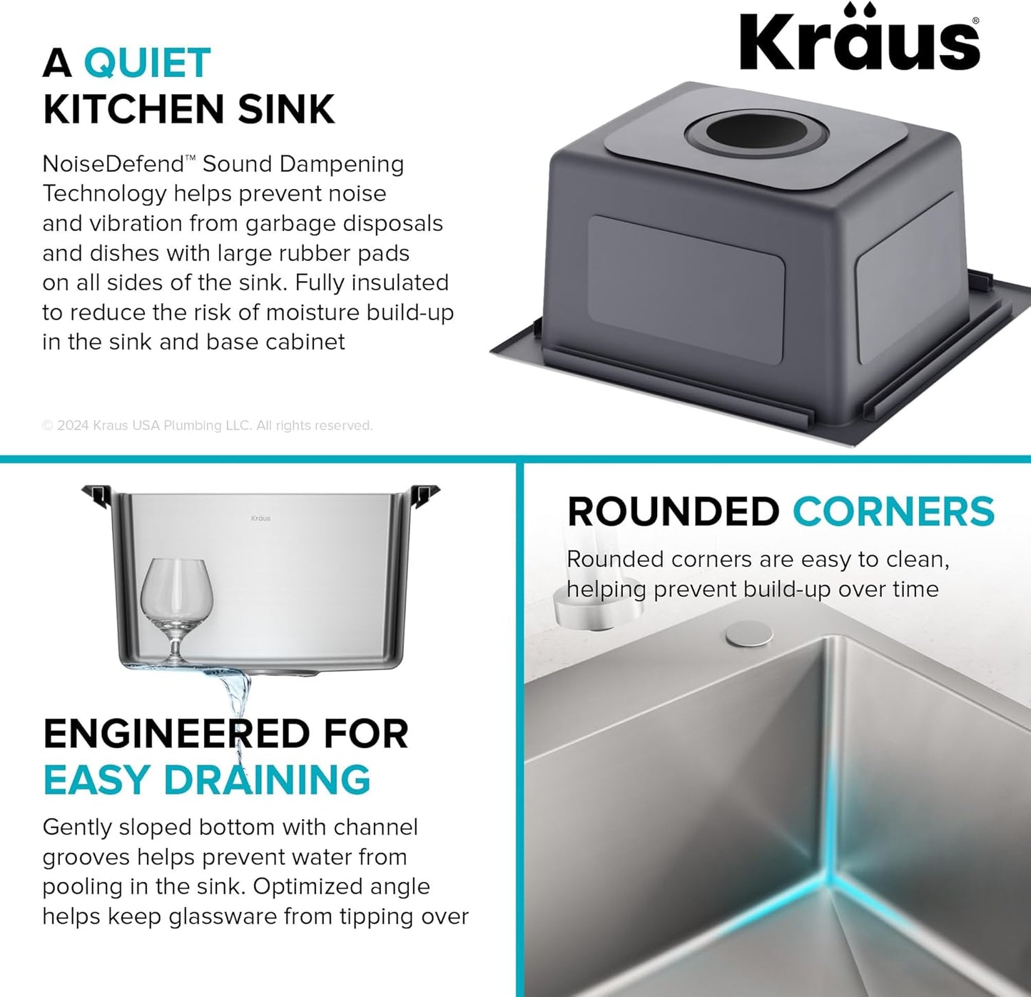 KRAUS Fairlane 15-inch Drop In/Top Mount Single Bowl 18-Gauge Stainless Steel Kitchen Bar Sink, KHT631-15