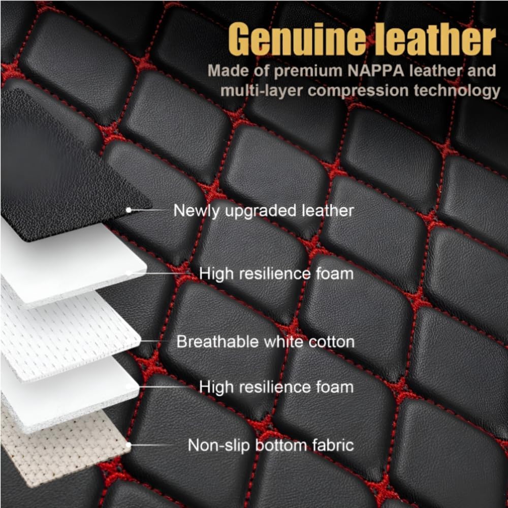 Add Personal Touch to Your Vehicle with IMEISH Customizable Logo Text Car Mats for 99% of vehiclesPads Protection Non-Slip Leather Floor Liners (White)