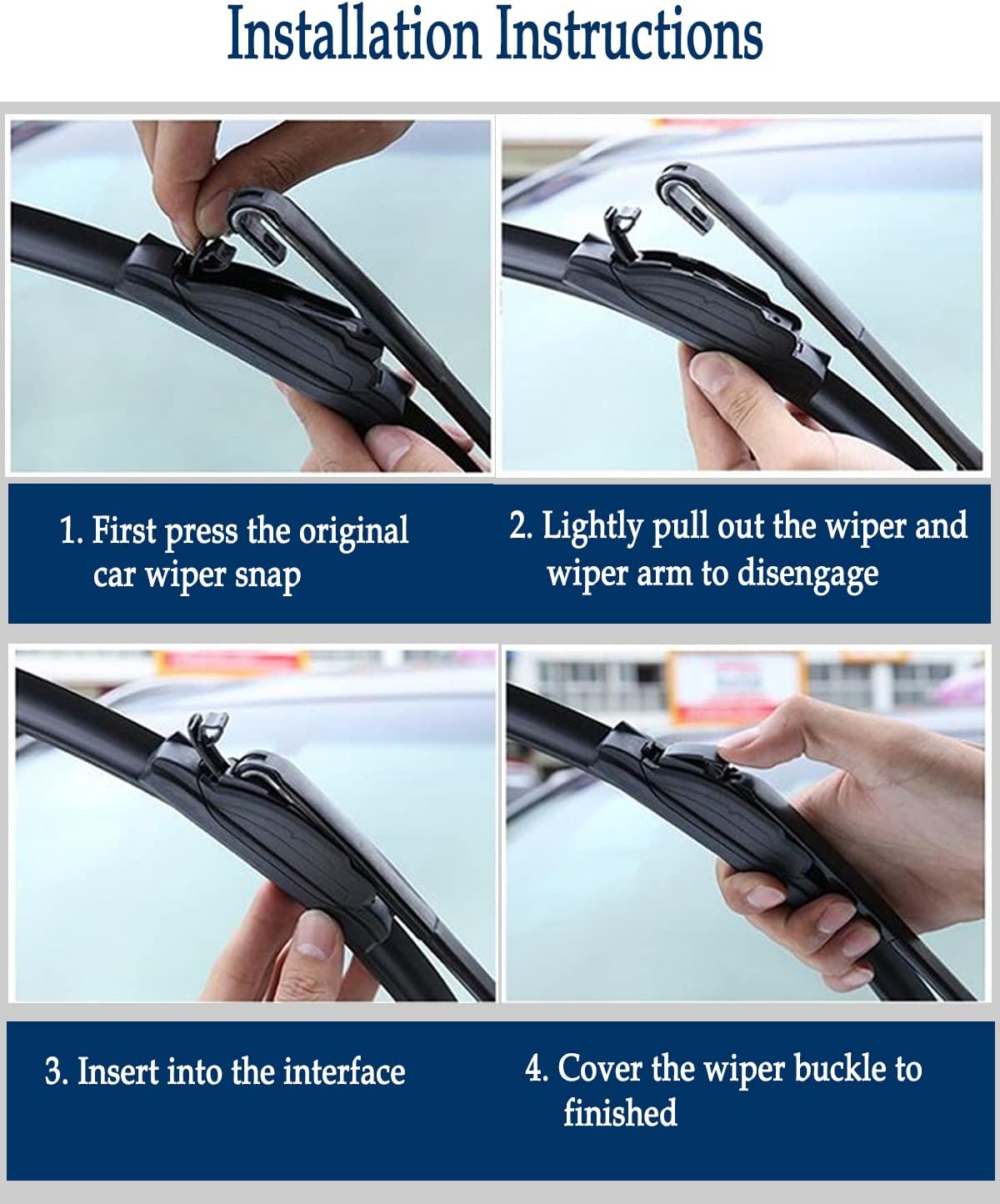 3 Wipers Set for Acura RDX 2007-2018, Honda CR-V 2007-2011, Windshield Wiper Blades Original Equipment Replacement Front and Rear- 26"/16"/14" (Pack of 3) J- HOOK