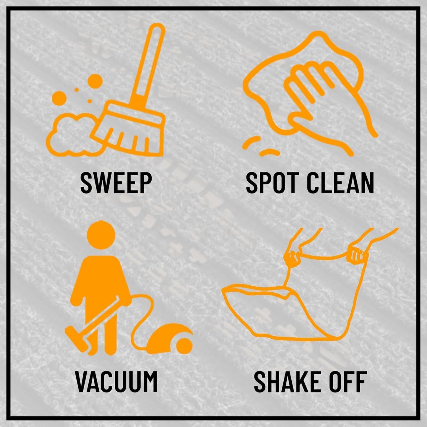 Ottomanson 2'7" x 16' Hallway Runner with Scraper Pile - Extra Durable Non-Slip Rug Mat for Indoor & Outdoor Use - Ideal for Kitchen, Entryway & Garage - High-Traffic Carpet, Brown
