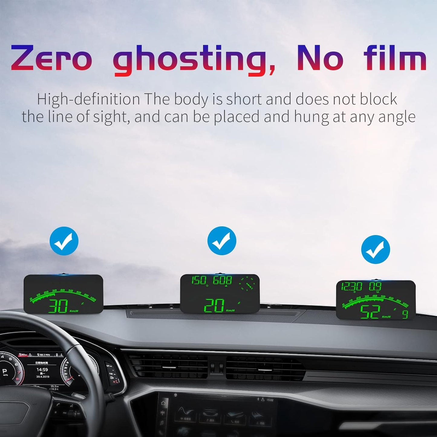 Heads up Display for Cars Speedometer for Car, HUD Digital Speedometer for Car with Speed Alarm, Fatigue Driving Reminder, Upgraded 5.5" large-screen, Heads up Display Suitable for All Vehicles