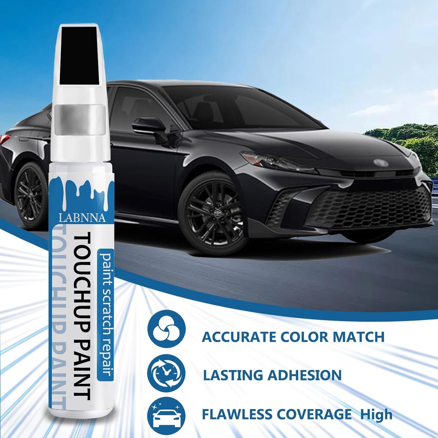 Mineral White (A96) Touch Up Paint for BMW-Exact Match 2 in 1 touchup Paint Pen for Chips and Nicks Repair Car Paint Scratch Repair Kit