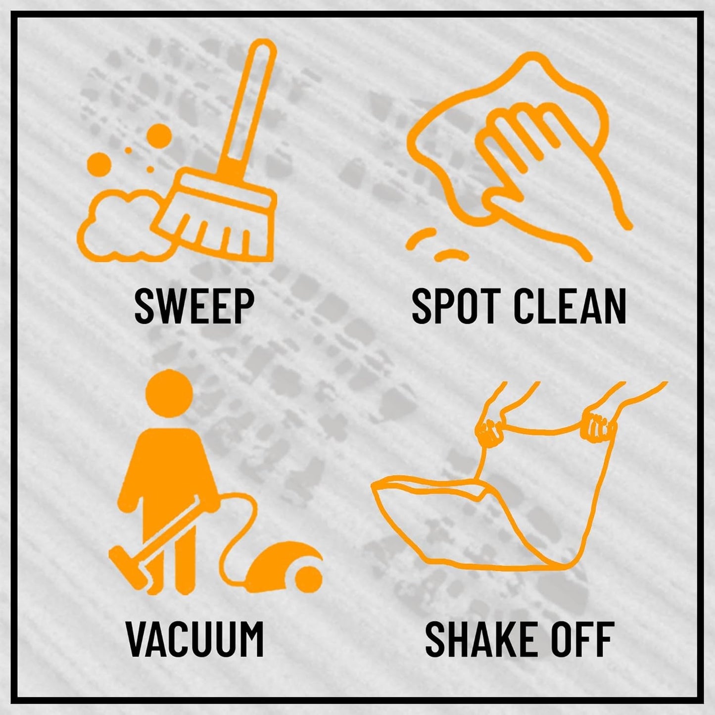 Ottomanson 6'6" x 40' Hallway Runner with Scraper Pile - Extra Durable Non-Slip Rug Mat for Indoor & Outdoor Use - Ideal for Kitchen, Entryway & Garage - High-Traffic Carpet, Gray