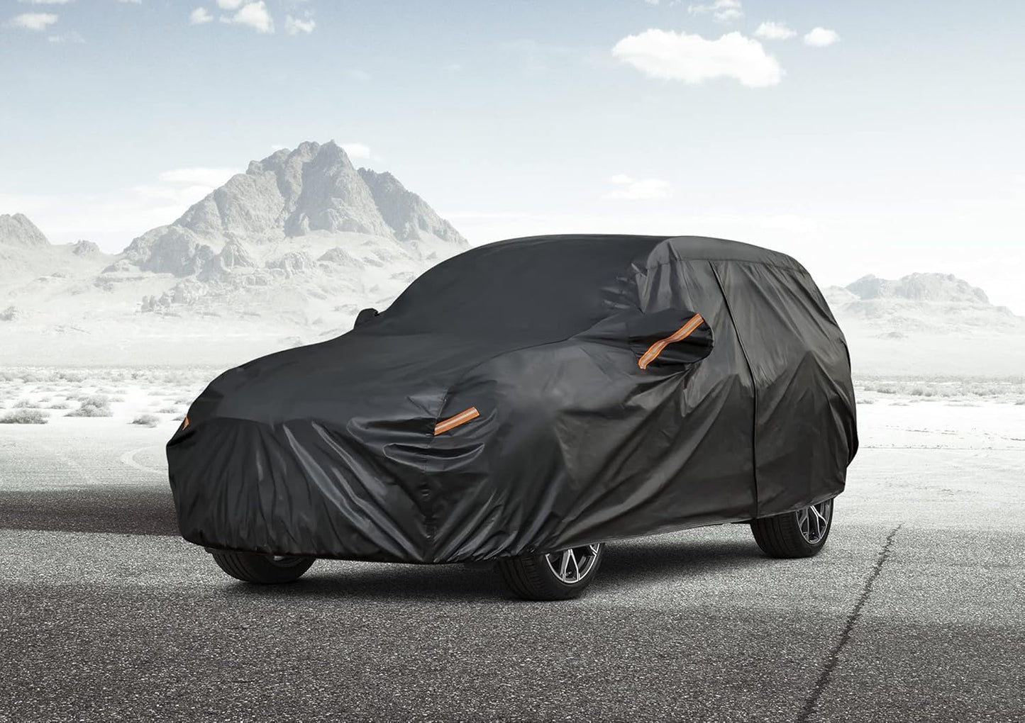 Kayme 7 Layers SUV Car Cover Custom Fit for Hyundai Kona (2017-2025 Waterproof All Weather for Automobiles, Outdoor Full Cover Rain Sun UV Protection.Black