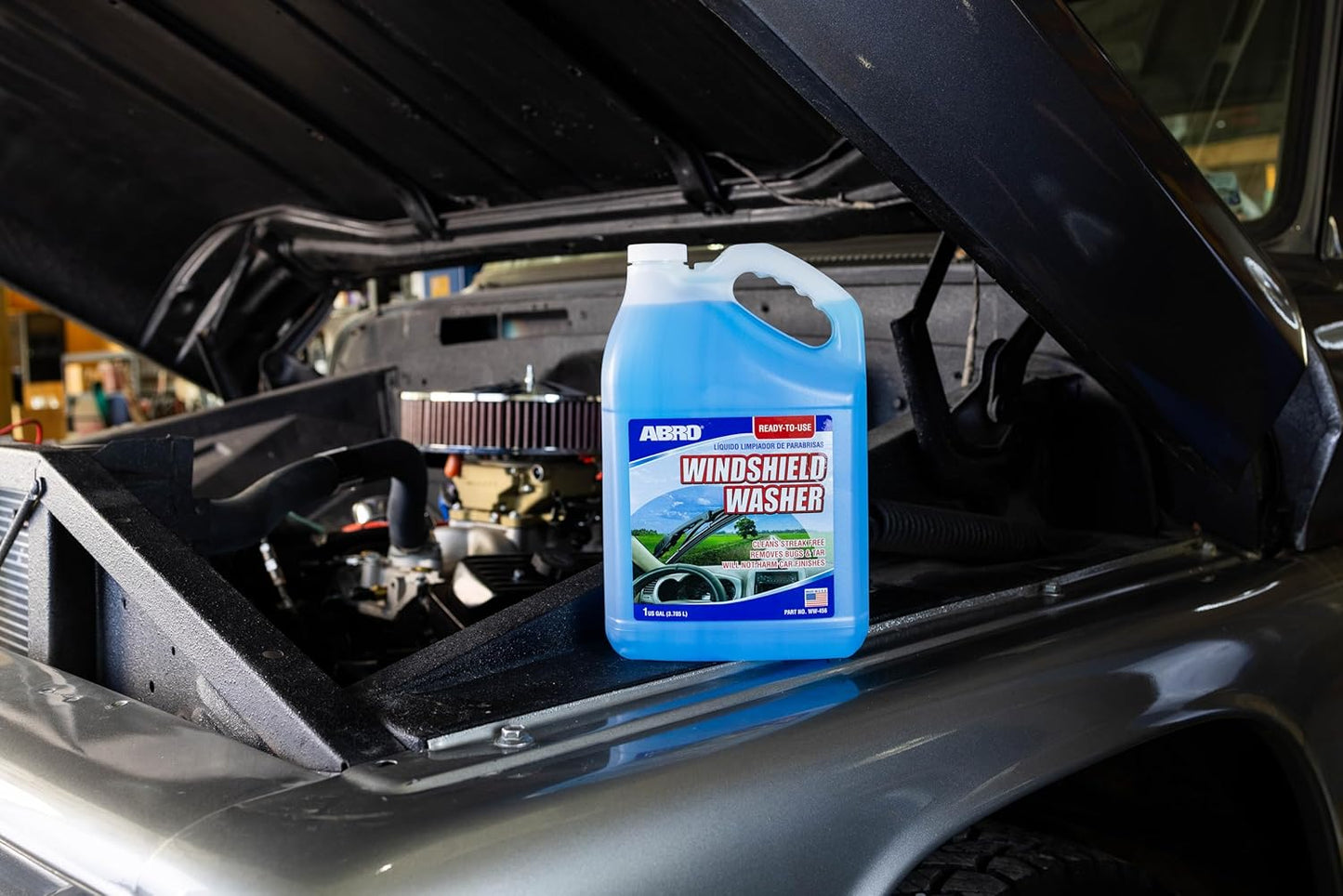 ABRO Car Windshield Cleaner Ready to Use Formula - 1 Gallon, Pre-Mixed, Delivers Streak-Free Cleanliness, Removes Bugs & Tar