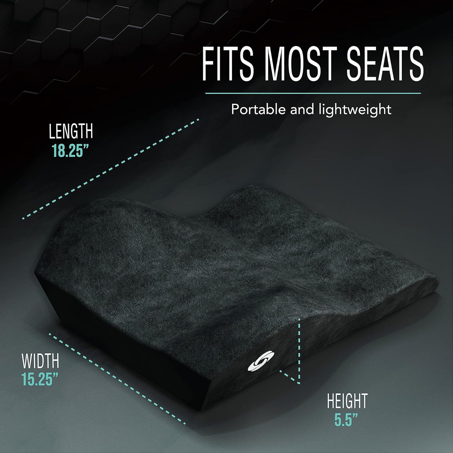 Samsonite Lumbar Support Pillow Mid and Lower Backβ Office Chair Back Cushion, Gaming Chair, Desk Chair, Car Seat Lumbar, Work from Home Office Accessories, Black