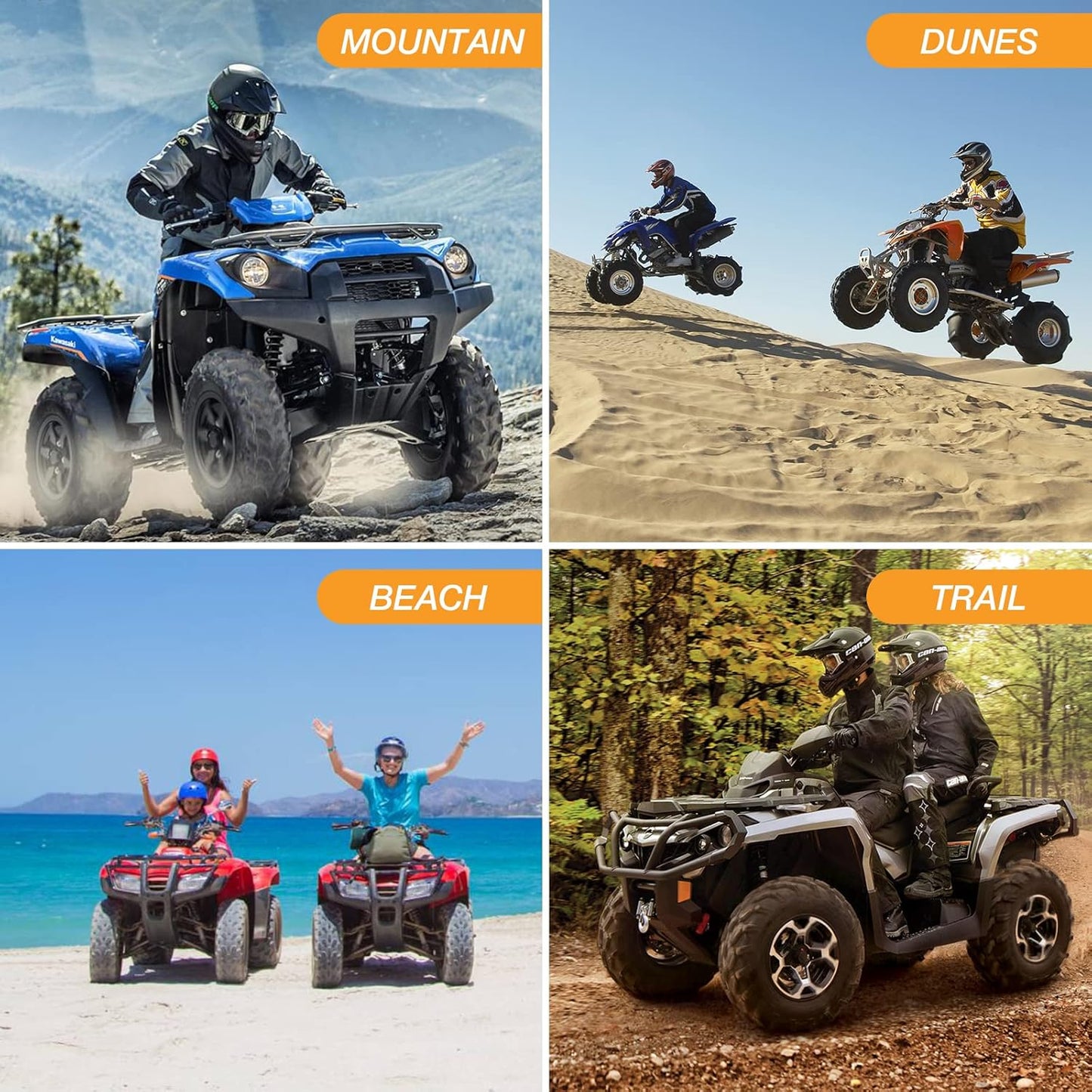 NEVERLAND ATV Cover Waterproof Heavy Duty 4 Wheeler Cover Quad Cover All Season Weather Proof Outdoor UV Protection for Polaris Yamaha Suzuki Honda (Black Large)