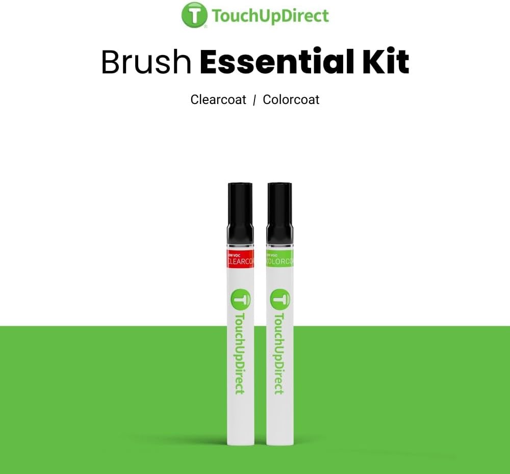 TouchUpDirect 1K9 Coastal Gray Metallic Compatible with Toyota Exact Match Touch Up Paint Brush - Essential Kit