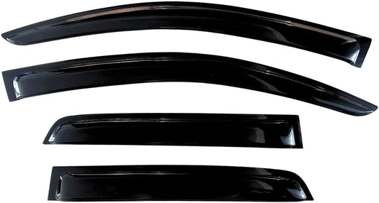 KPY Window Visor Compatible with Ford Fusion 2006-2012, Lincoln MKZ 2007-2012, Mercury Milan 2006-2010, Lincoln Zephyr 2006, 4PC Rain Guard Vent Deflectors Tape-On, 2006 2007 2008 2009 2010 2011 2012