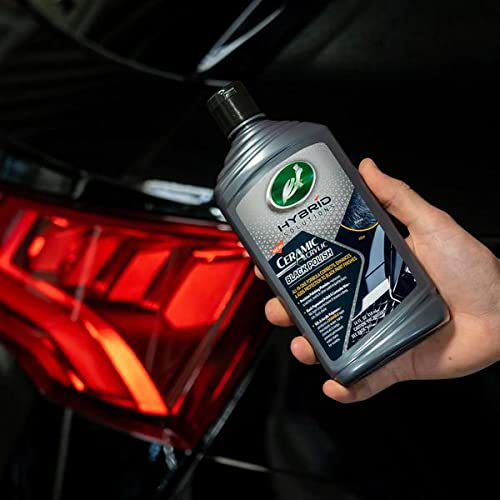 Turtle Wax 53895 Hybrid Solutions Ceramic Acrylic Black Polish and Wax Formulated for Black Car Paint, Removes Surface Scratches and Swirl Marks, Provides Water Repellency, 14 oz. (Pack of 3)