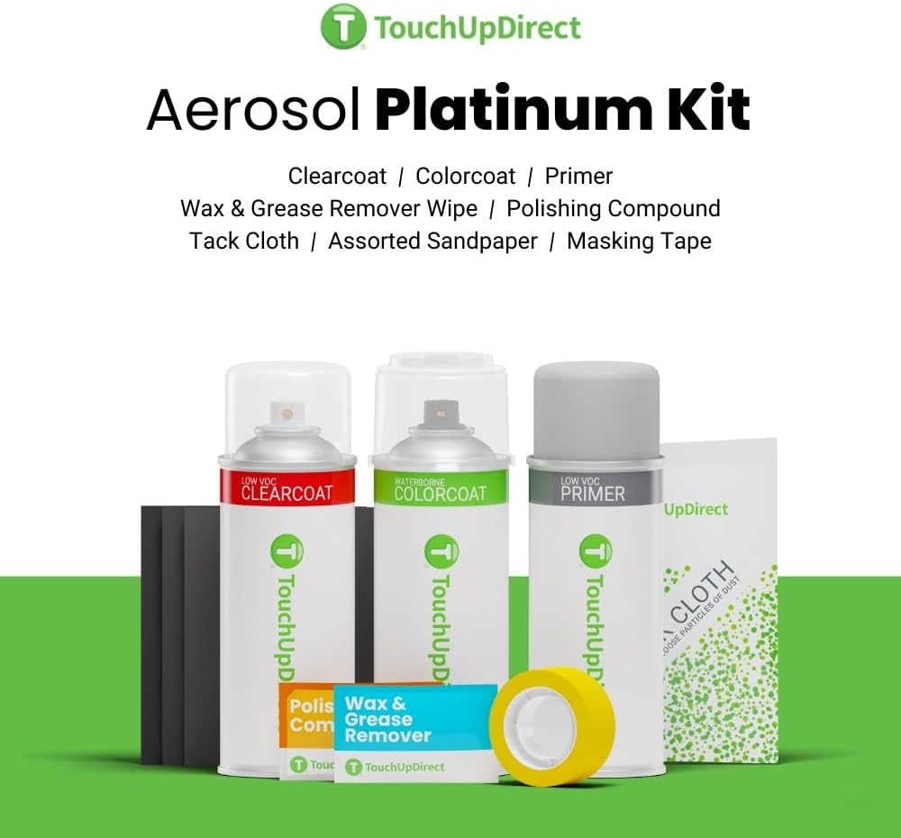 TouchUpDirect DAN Hakone Green Compatible with Toyota Exact Match Touch Up Paint Aerosol - Platinum Kit