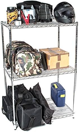 Omega 12" Deep x 48" Wide x 96" High 3 Tier Chrome Starter Shelving Unit