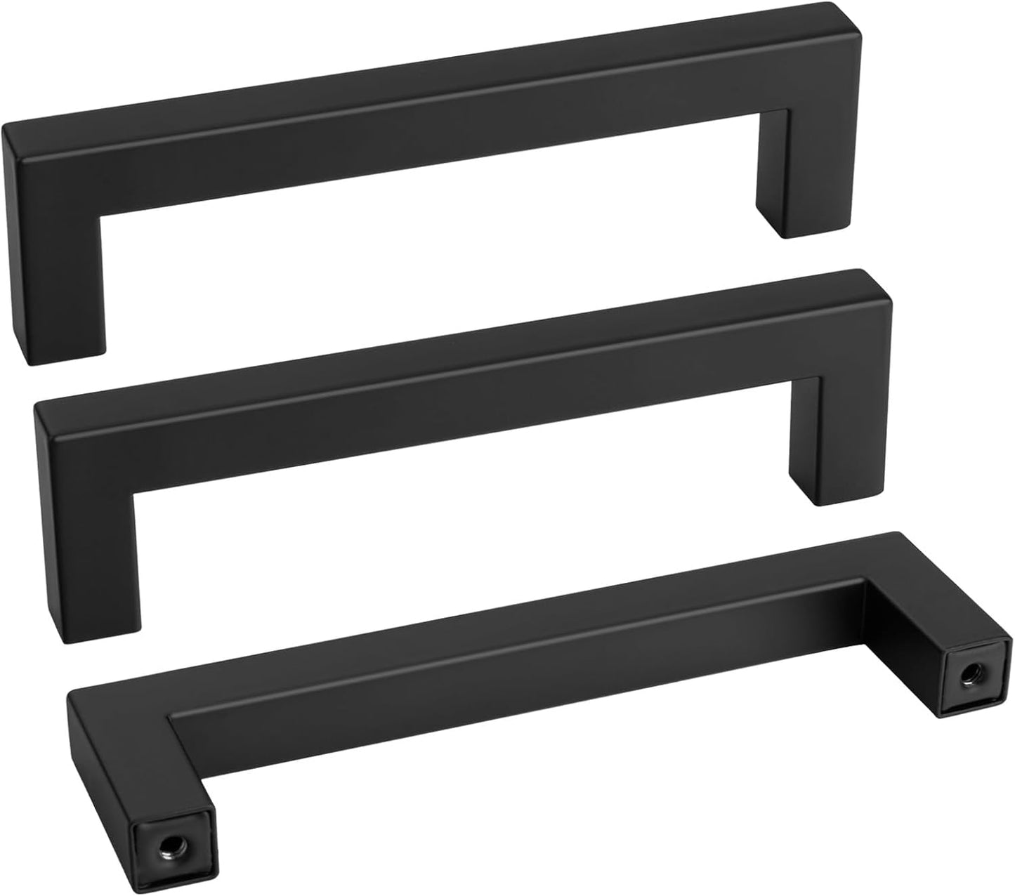 goldenwarm 2Pack 4.5INCH Drawer Pulls Black Modern Cabinet Hardware - LSJ12BK115 Cabinet Handles 4-1/2 inch Hole Centers Bedroom Drawer Pull Kitchen Cabinets T Bar Handle