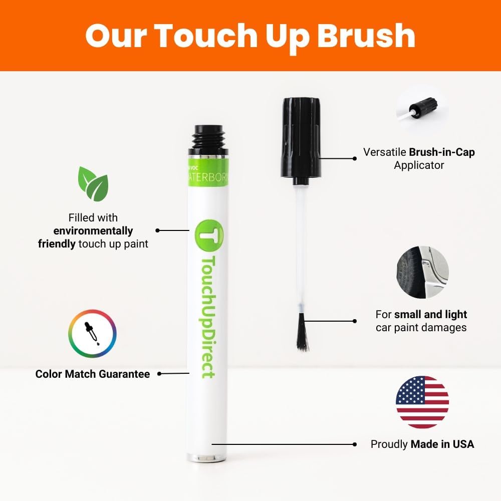 TouchUpDirect 8X7 Electric Storm Blue Compatible with Toyota Exact Match Touch Up Paint Brush - Platinum Kit