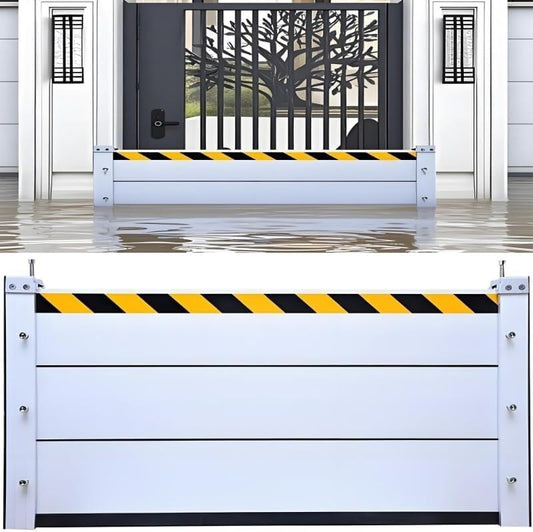 Flood Barriers for Home Exterior,Aluminum Alloy Outdoor Garage Doors Water Barriers for Flooding(H7.9Inch,L11.5FT)