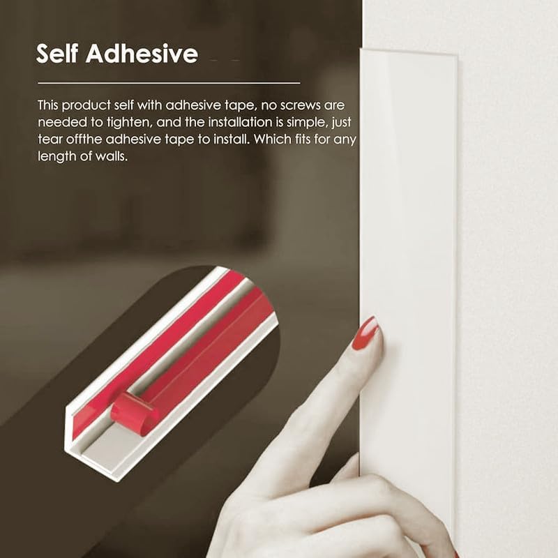 Proflex Wall Corner Protector - Pack of 6 Self Adhesive Corner Guards for Walls Edge Protection - 2 inch x 60 inch, Clear – Easy to Apply – No Tools Needed