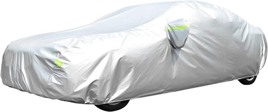 Car Cover Outdoor Full Exterior Covers Sedan Sun UV Rain Snow Wind Protection Car Cover Universal Fit for Sedan (Length 178"-187")