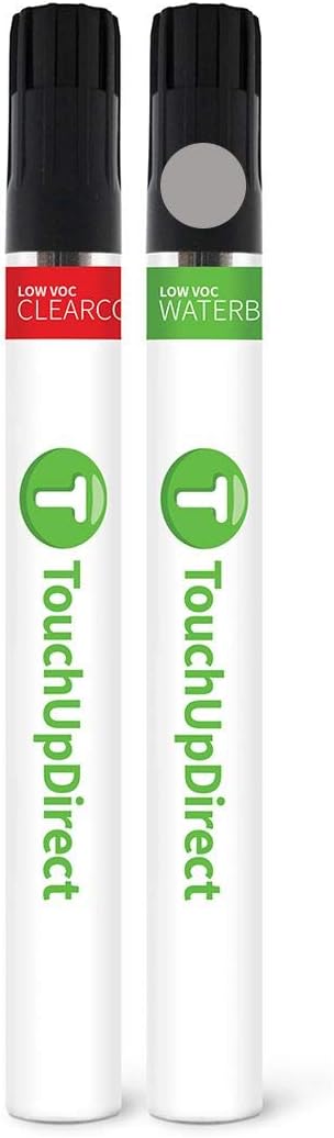 TouchUpDirect 1K0 Silver Knockout Metallic Compatible with Toyota Exact Match Touch Up Paint Brush - Essential Kit