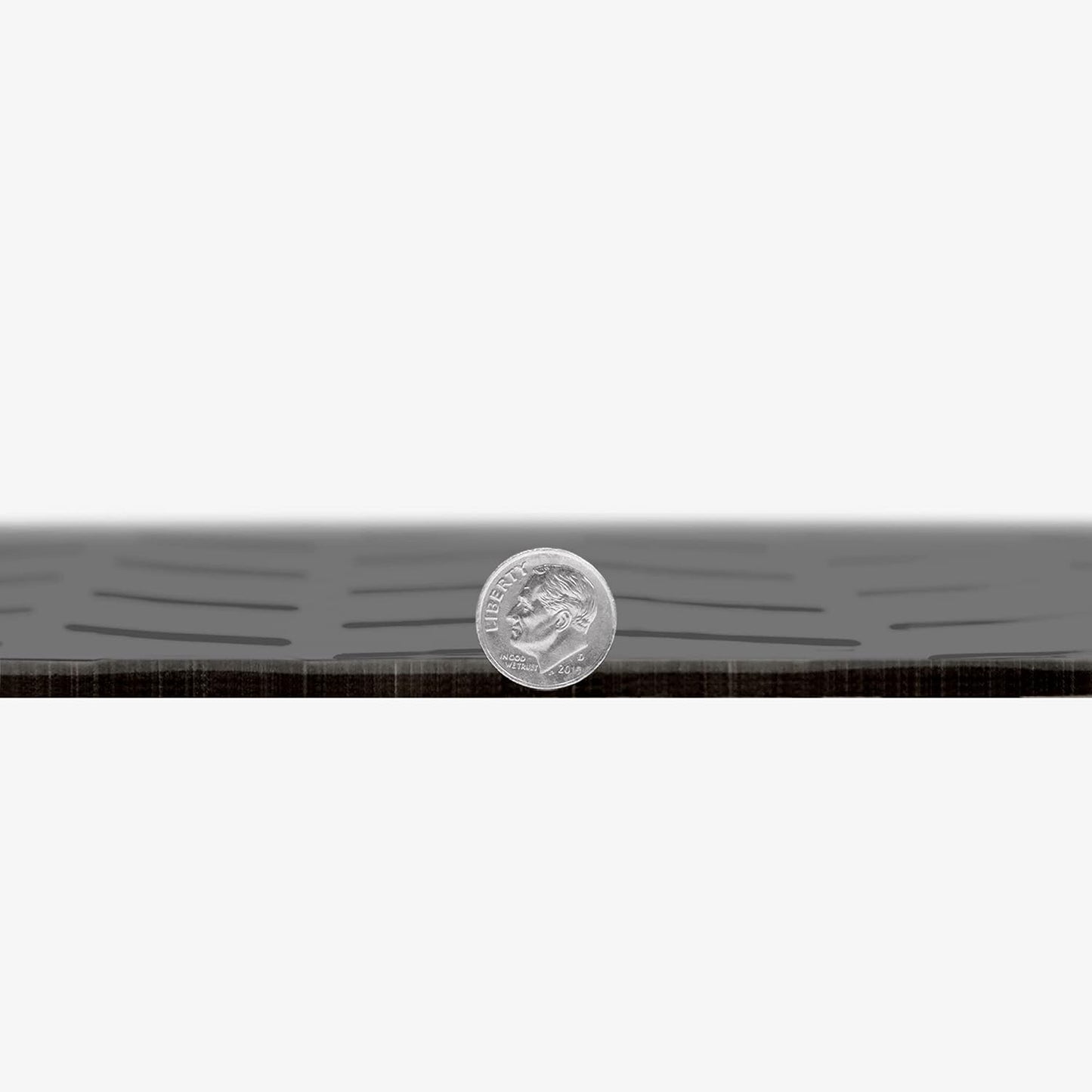 IncStores 2.5mm Thick Commercial-Grade Nitro Roll Garage Floor Mat | Flexible Vinyl Floor Mat for a Stronger and Safer Garage, Workshop, or Trailer | Diamond-Plate, Midnight Black, 10' x 100'