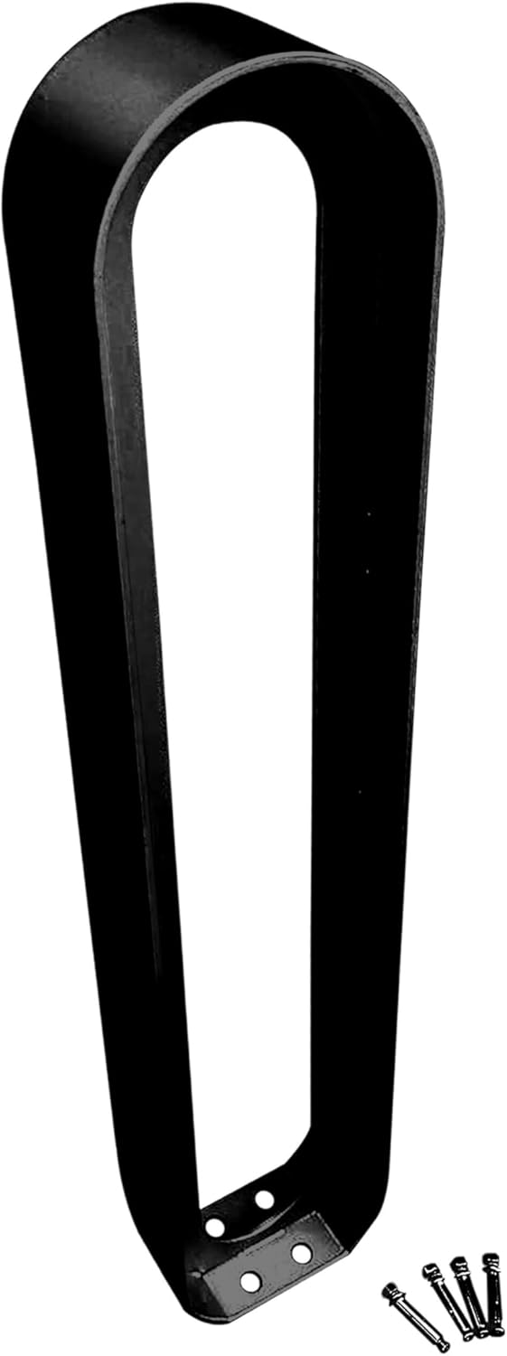 Sandbaggy Modern Commercial Bike Rack | 6.5” x 3” x 35” Oval Design | In-Ground | Anchor Bolts Included (Black, 2)