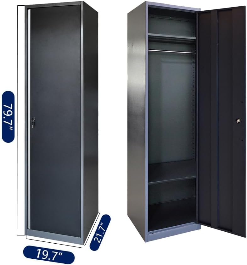 JZD Garage Storage Cabinet System Workshop, Tool Cabinets Combo with Wall Panel, for Workshop Organization, Wall Mounting Not Necessary