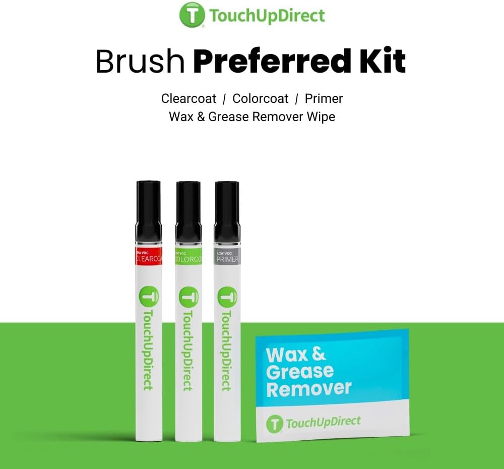 TouchUpDirect 4X0 Inferno Compatible with Toyota Exact Match Touch Up Paint Brush - Preferred Kit