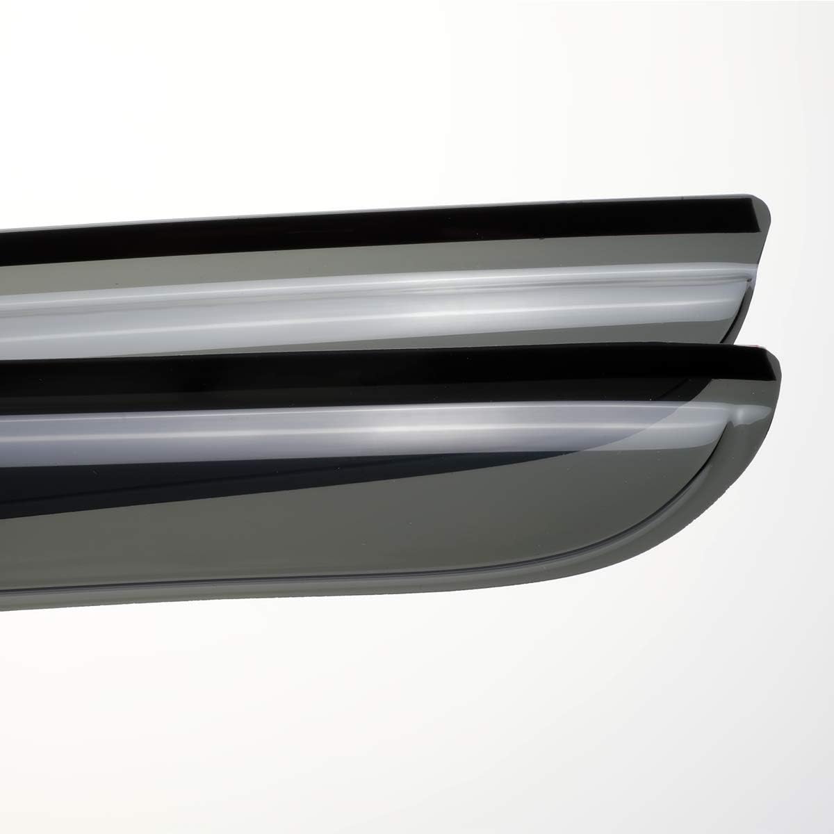 4pcs Outside Mount Style Window Rain Guards Durable Side Window Wind Deflectors Dark Smoke Vent Window Visors Compatible with Toyota 2005-2015 Tacoma Double/Crew Cab
