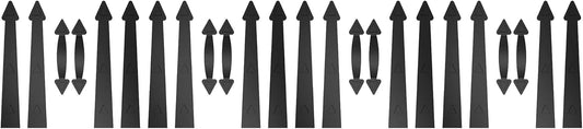 ZEKOO Garage Door Magnetic Decorative Hardware Kit, 8 Hinges 4 Handles Door Carriage Accents for 2 Car Garage, Color Black (Pack of 2)