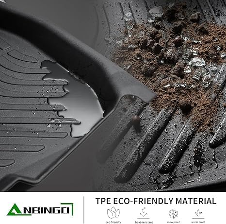 ANBINGO-Floor Mats Fits 2014-2018 Silverado/Sierra 1500, 2015-2019 2500/3500 HD, Double Cab Only, Custom Fit Silverado Floor mats, All Weather Protection Silverado1500 Double Cab Accessories