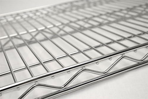 Omega 21" Deep x 60" Wide x 54" High 3 Tier Chrome Starter Shelving Unit