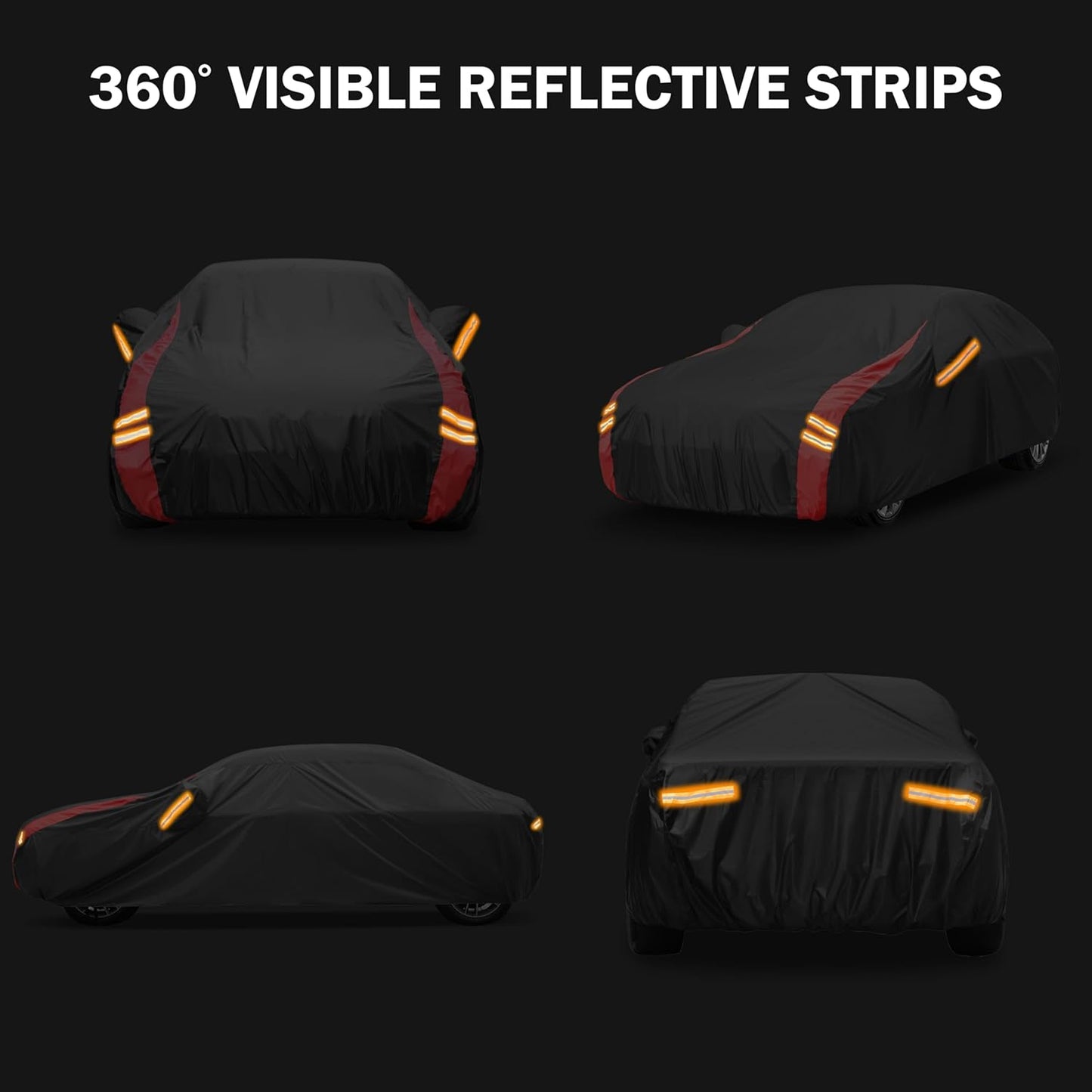 Car Cover Automobiles Waterproof All Weather for for Sports Coupe,Universal Fit Coupe Ford Mustang 1994-2024, Chevrolet Corvette, Audi R8 etc.(See Size Chart)