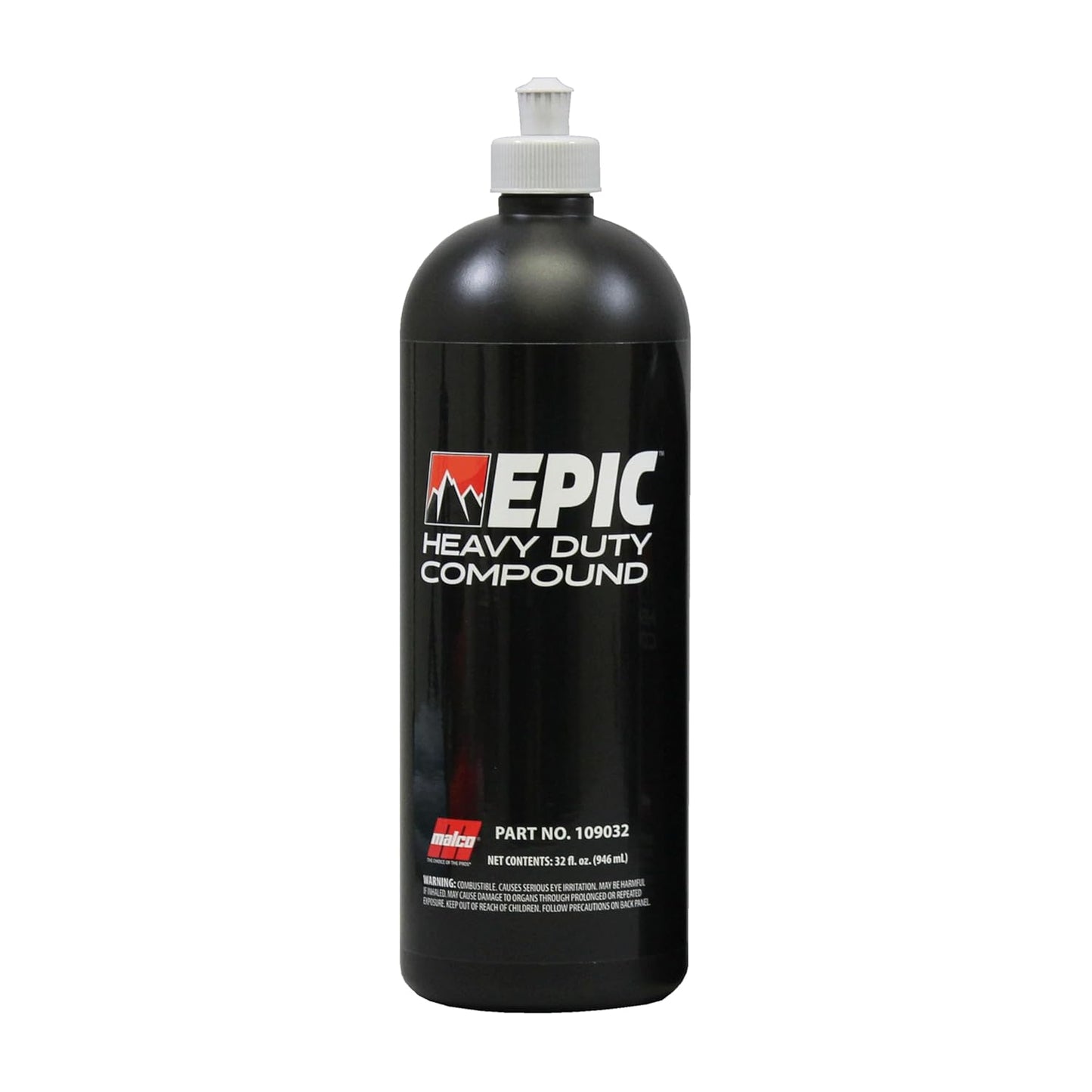 Malco Epic Heavy-Duty Car Polishing Compound – Best Deep Scratch Remover | All-in-One Compound for Polishing Car Paint | Dust-Free, Swirl-Free Finish | Removes P1500 Sand Scratches | 32 Oz. (109032)