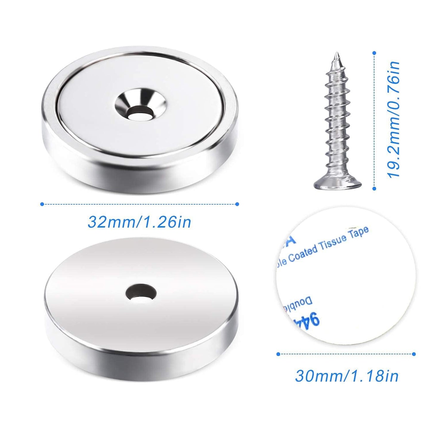 LOVIMAG 50 Pack Strong Magnets, 110 lbs Neodymium Magnets with Screws for Wall Mounting, Door Magnet for Kitchen Doors, Rare Earth Magnet for Holding Tools Lifting,Tool Organizer