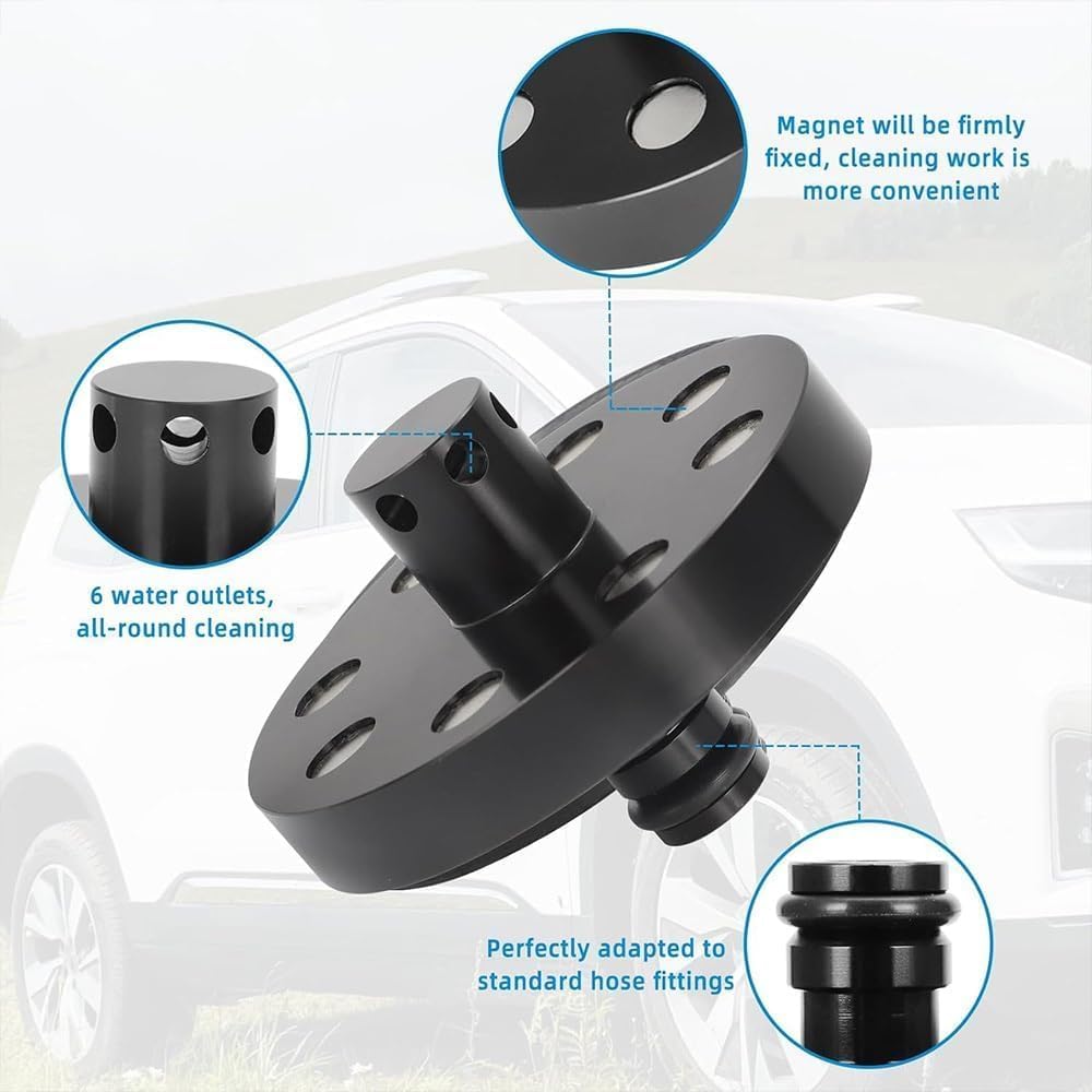 O-Ring Chassis Cleaner Flusher Kit,360° Spinning Nozzle, Undercarriage Cleaner with Quick Coupling, Efficient Wheel Arches/Undercarriage Cleaner Powerful Cleaning in Hidden Areas for All Car (1pc)