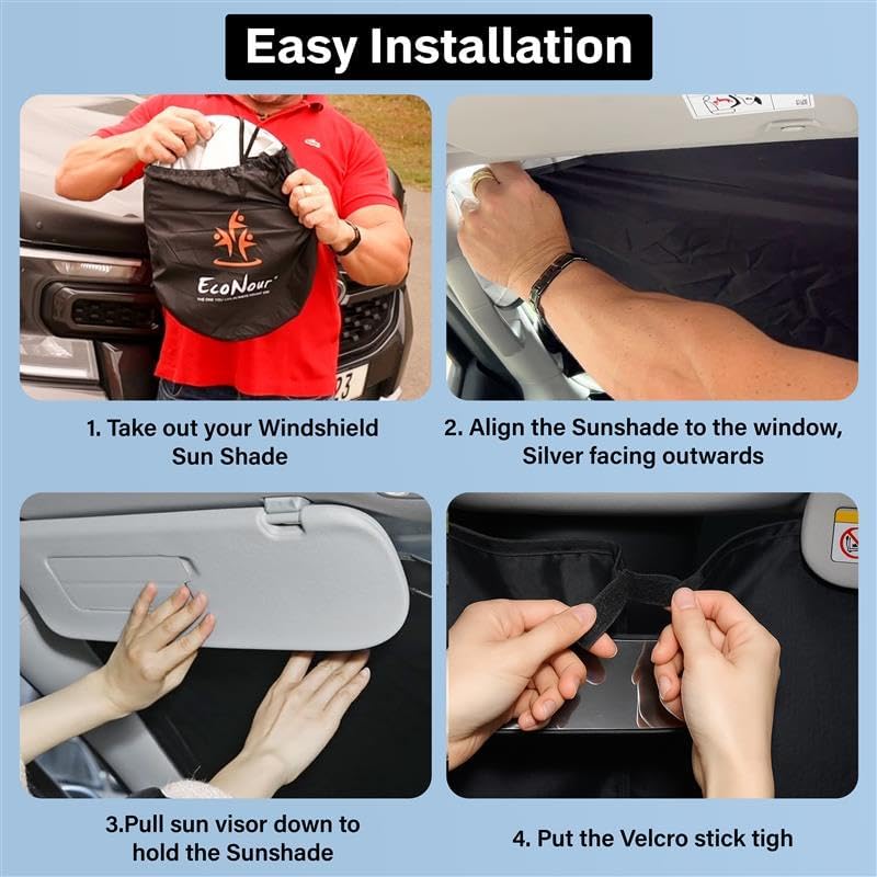 Subaru Impreza 2015-2025 Car Windshield Sunshade - EcoNour 240T Polyester Material Cars Sun Visor Reflector - Blocks UV Rays - Foldable Sunshade Interior Protection-Subaru Impreza Accessories
