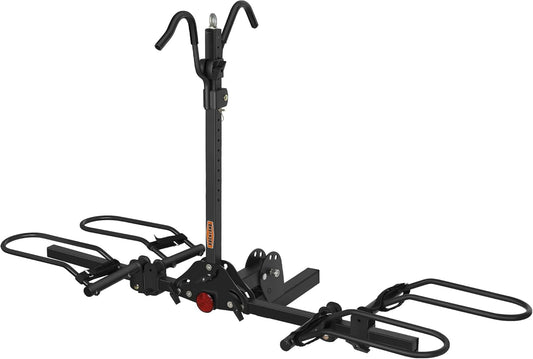 Rockland Foldable 2-Bike Rack, 200 lbs Capacity, Hitch Mount Bike Rack, Fits up to 5" Fat Tire Width and 50" Wheelbase, Bike Carrier Rack for 2" Receiver for Cars SUVs Vans RVs