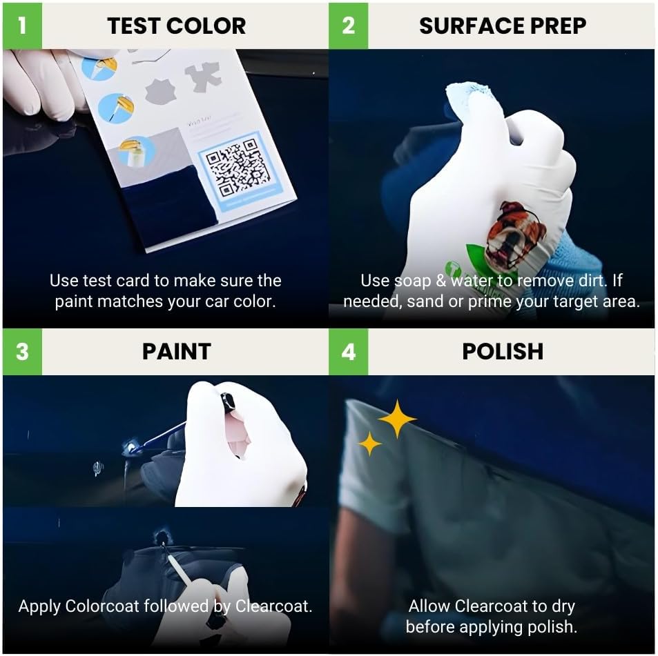 TouchUpDirect 070 Blizzard Pearl Tricoat Compatible with Toyota Exact Match Touch Up Paint Brush - Essential Kit