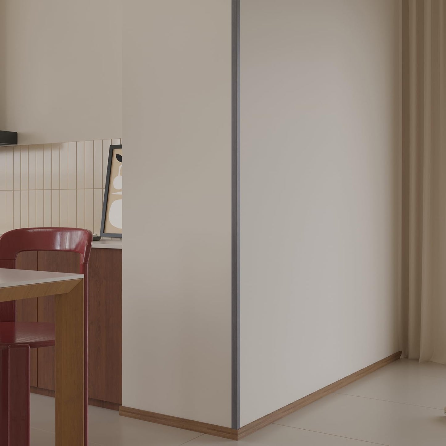 Wall Corner Protector 6PCS 45" Corner Molding Trim Grey Wood Grain Corner Trim Decorative Strips for Door and Window Frames Mirror Edges Ceramic Tiles, and Wooden Wall Edges.
