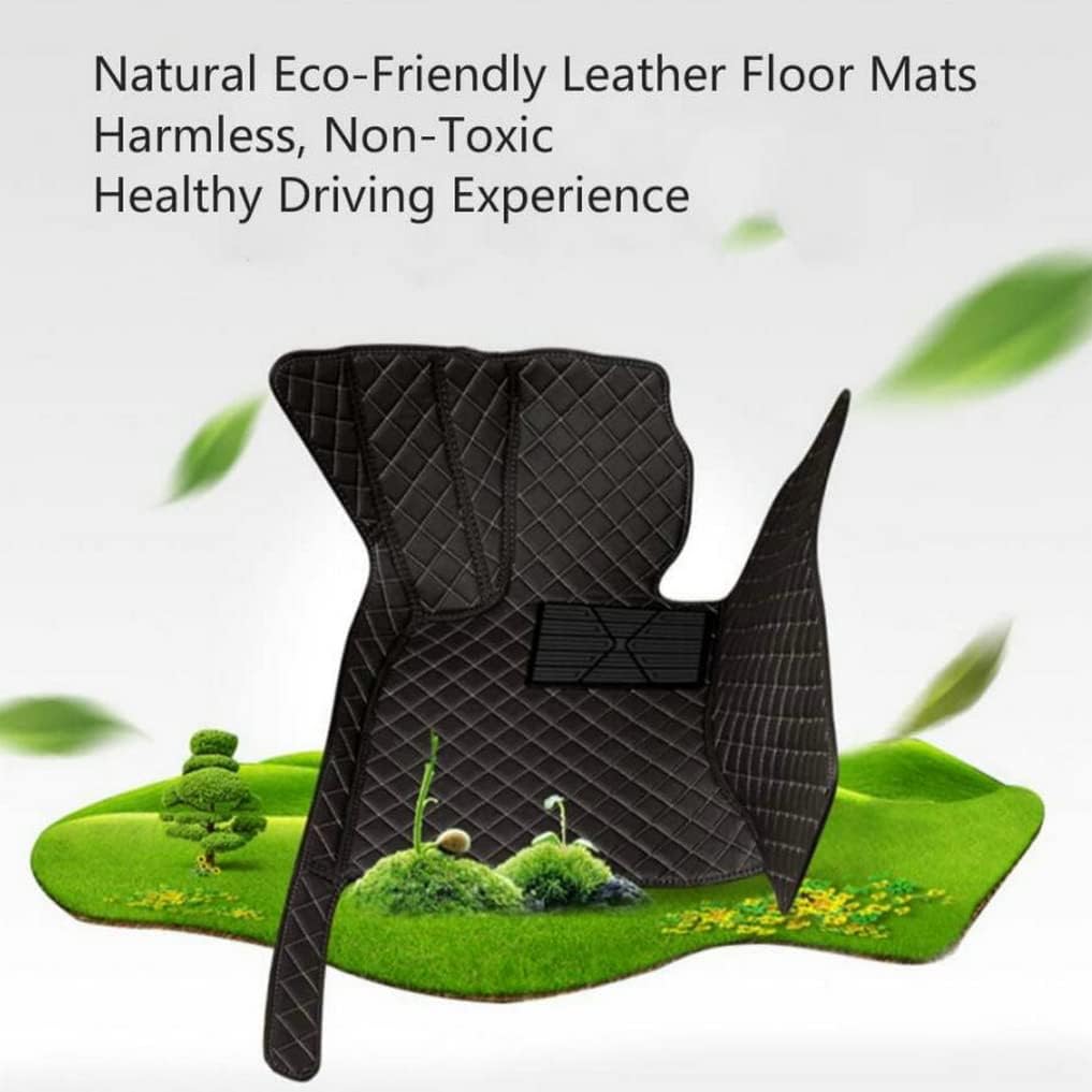 Custom All-Weather Protection Leather Car Floor Mats for Cars Sedan SUV Sports Car Waterproof Floor Mat (Wine red)