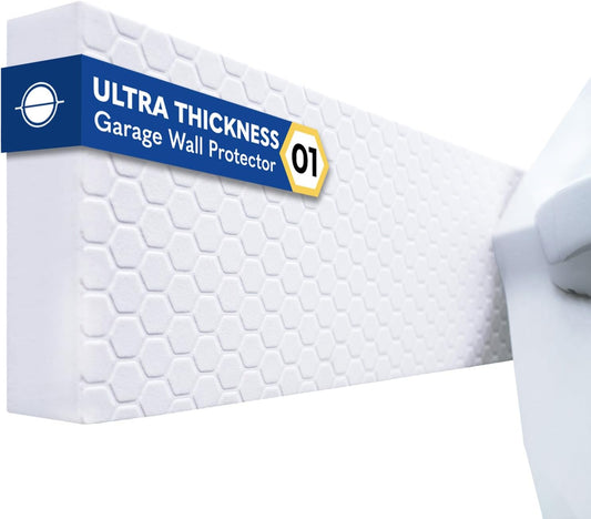 WP01 Garage Wall Protector Car Door Protector, Tool-Free, Designed in Australia (White, 2 Pack)