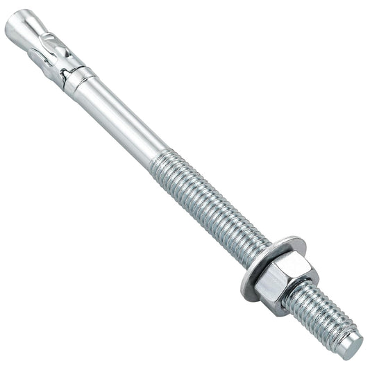 5/16x4" 100Pcs Inch Standard Fasteners for Heavy-Duty Zinc Wedge Anchors for Cement and Concrete