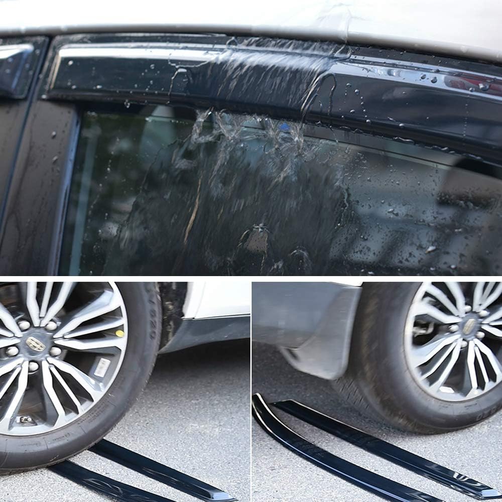 94319 Sunproof Waterproof Side Window Wind Deflector Window Visor fit for 2005-2009 Chevrolet Equinox/Pontiac Torrent, 4pcs Protective Replacements Rain Guards Set