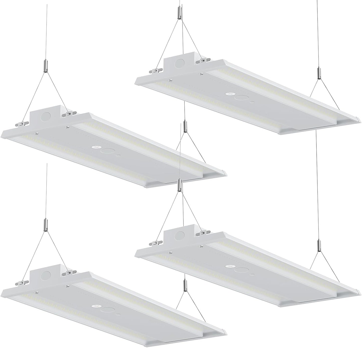 LED Linear High Bay Light, 130W 19500LM High Bay LED Shop Lights, 120-277V, 5000K, 0-10V Dimmable LED Shop Light, Linear High Bay Light for Warehouse Workshops, UL Complied, 4 Pack