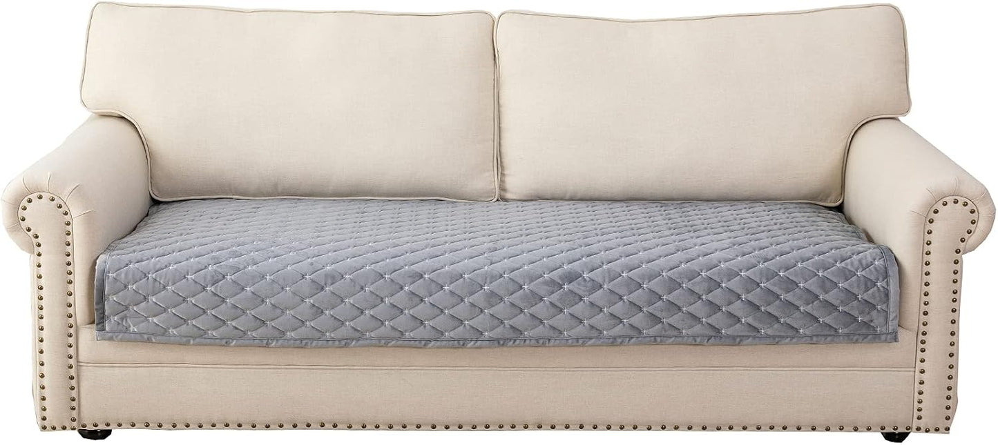 Eismodra Couch Cover,Sectional Couch Covers,Sofa Covers for 3 Cushion Couch,Anti-Slip Sofa Slipcovers for Dogs Cats Kids Loveseat Recliner L Shaped Armrest Backrest,Light Gray 36''x63''(Only 1 Piece)