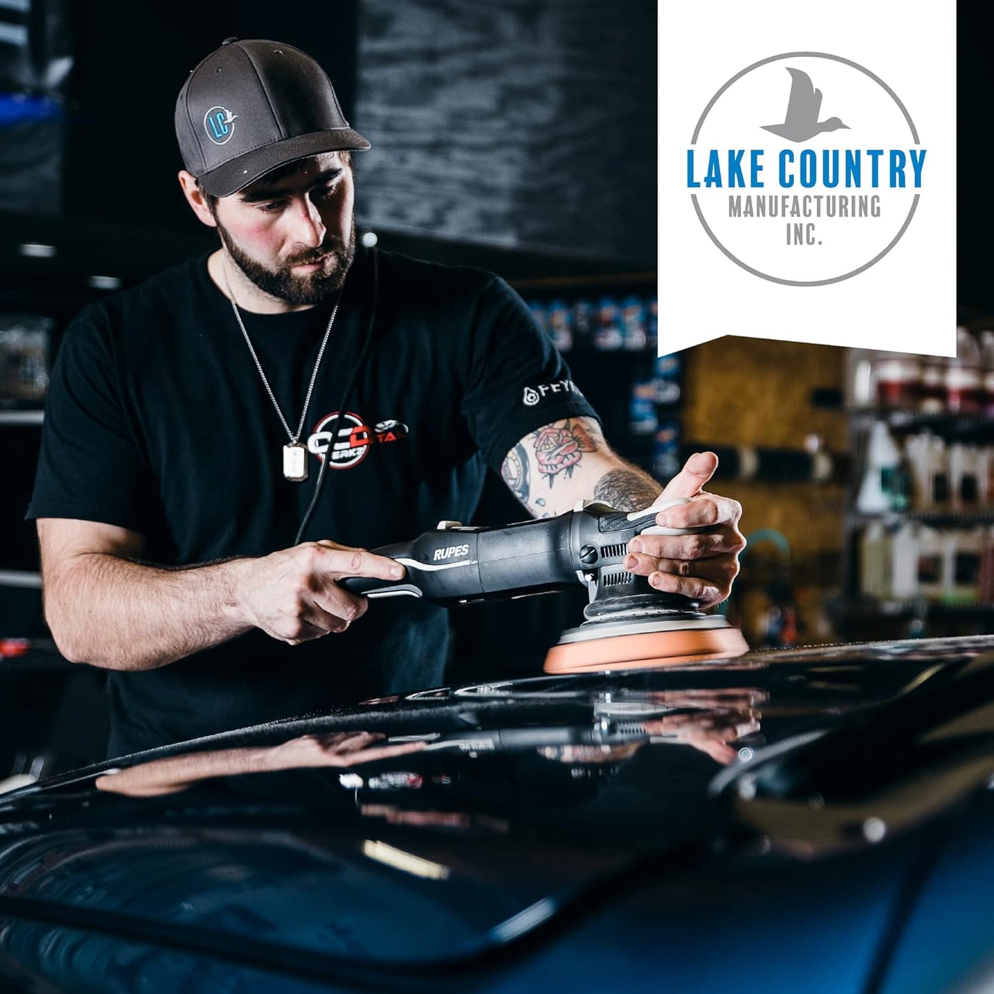 Lake Country 3.5" HDO Blue Foam Heavy Polishing Pad (2-Pack) – Premium Heavy Duty Orbital Polishing Pad for Painted Surfaces – Fits 3" Backing Plate