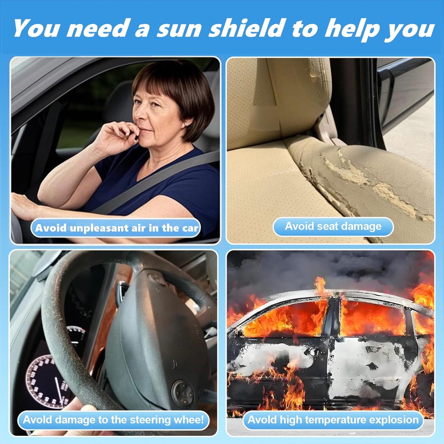 Windshield Sun Shade for hyund-ai Elantra 2021-2024 2025 Custom Fit Foldable Front Window Sunshade Sun Visor Protector Block UV Rays Keep Your Car Cooler