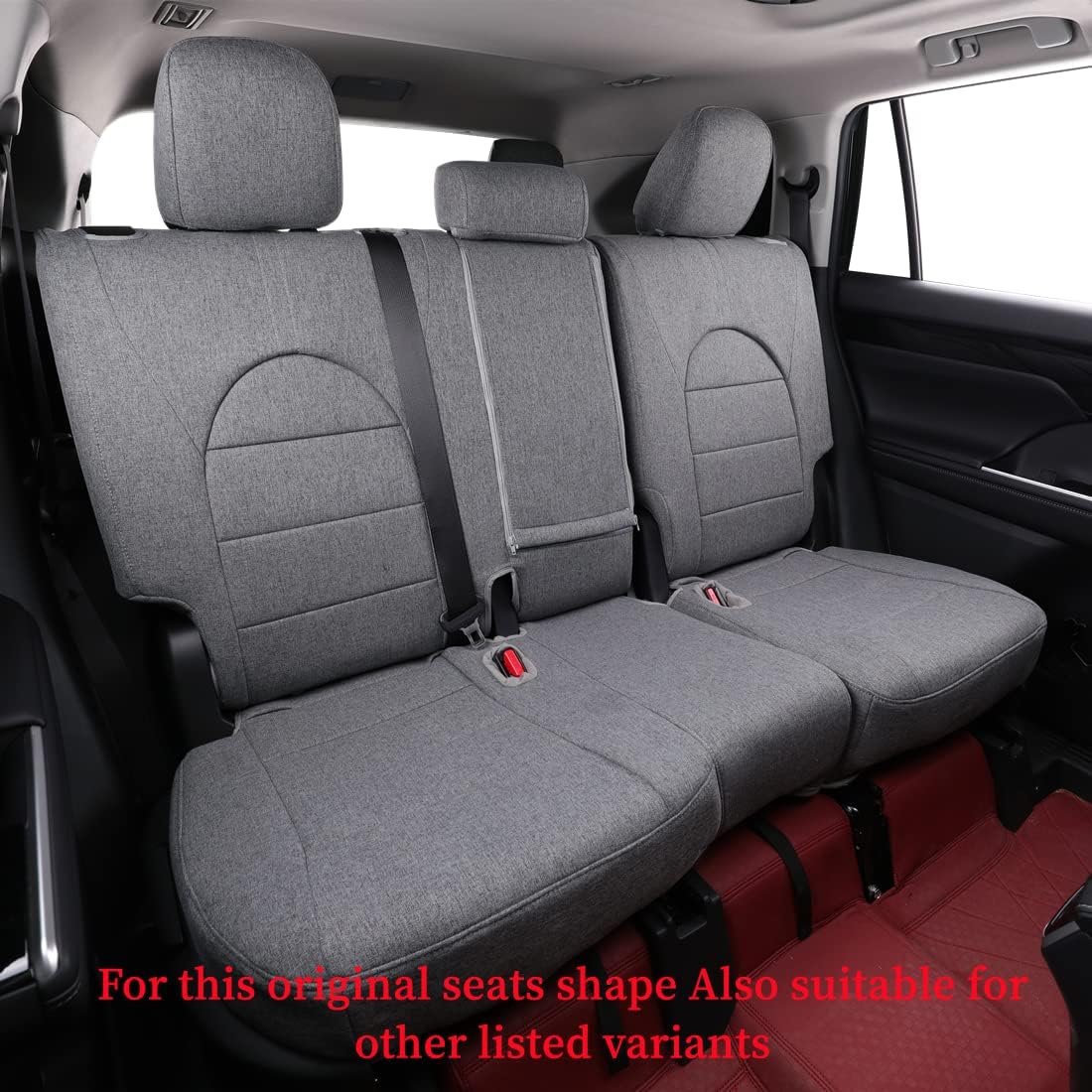 coverdream Camry Seat Covers Custom Fit for 2018-2024 Toyota Camry L LE SE SE Nightshade,Full Coverage Polyester Car Seat Protector (Full Set,Gray)