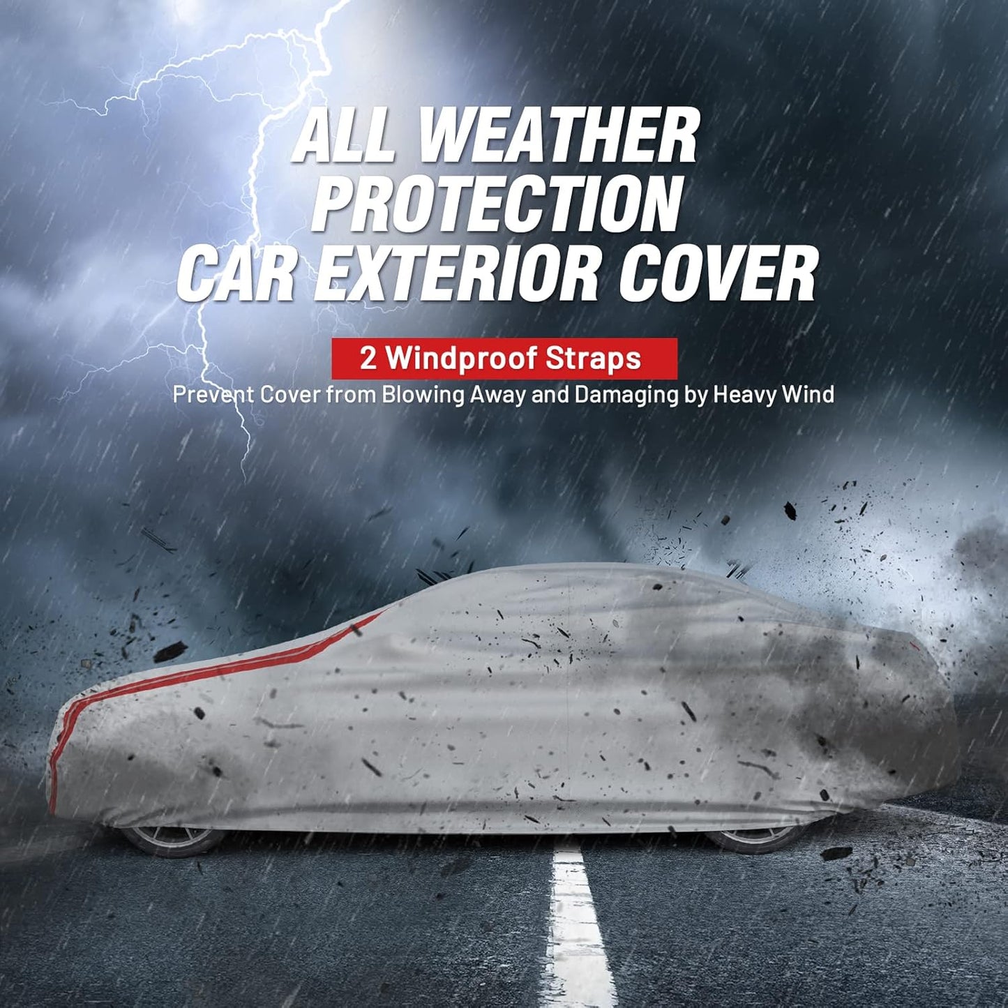 Favoto Car Cover Waterproof Outdoor - Custom Fit for Dodge Challenger (2008-2024) Oxford Cloth All Weather for Automobiles Rain Sun Dust Protection Windproof Full Car Covers